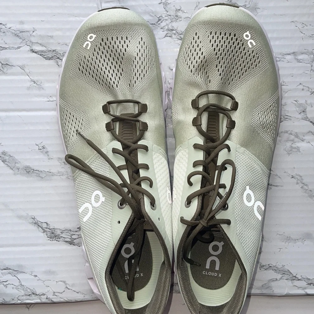 ON CLOUD C ALOE WHITE AND BROWN MENS SIZE 12 LIGHTWEIGHT BUILT FOR MIXED… - Picture 7 of 11